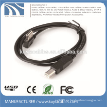 USB2.0 Tipo A macho de 90 grados a tipo B macho cable con diseño de ángulo reverso izquierdo reversible para escáner de impresora